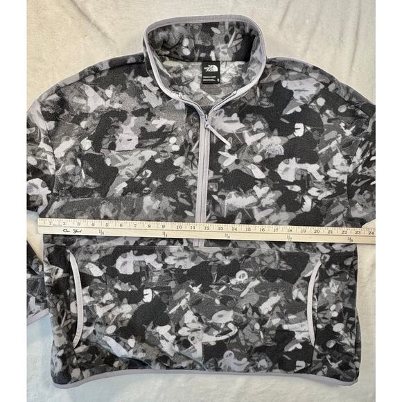 The North Face Womens Camo Black Purple Glacier Fleece Jacket Pullover XL - Picture 11 of 11